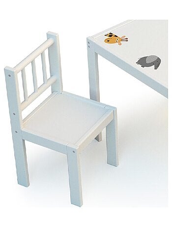WEBABY - Sedia per bambini legno - Bianco - 32 x 32 x 61,5 cm