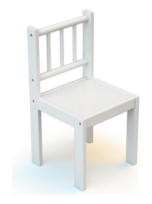 WEBABY - Sedia per bambini legno - Bianco - 32 x 32 x 61,5 cm - Kiabi