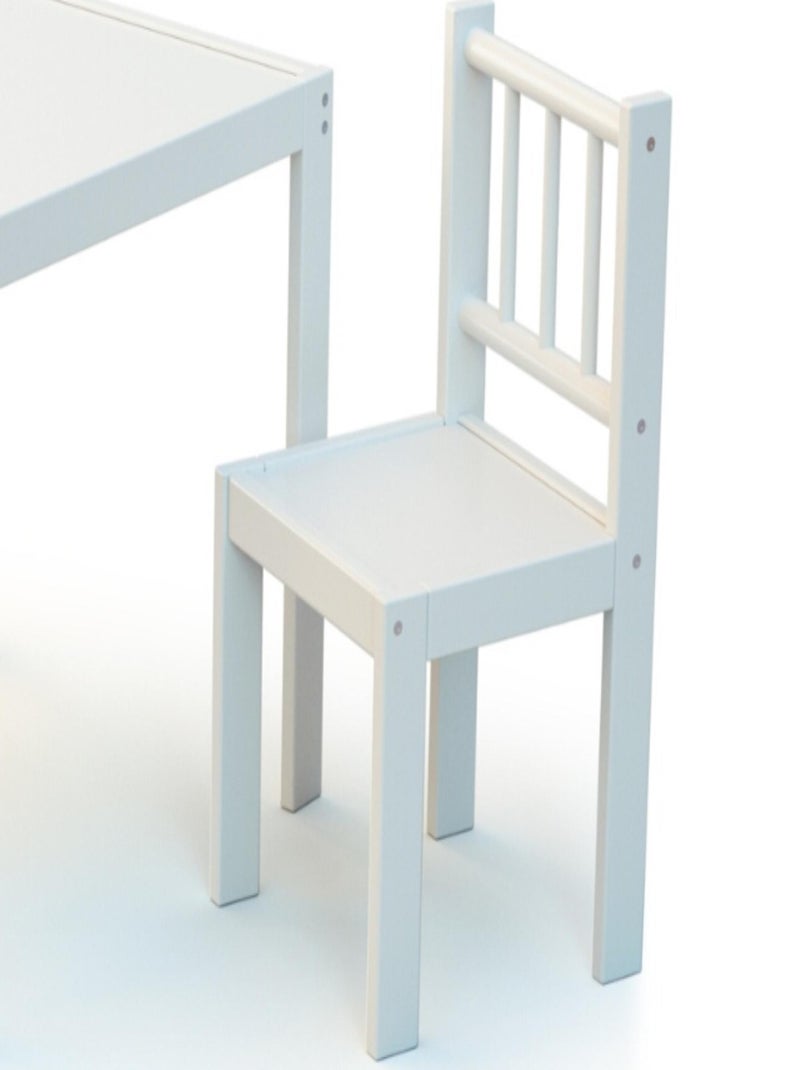 WEBABY - Sedia per bambini legno - Bianco - 32 x 32 x 61,5 cm Bianco - Kiabi