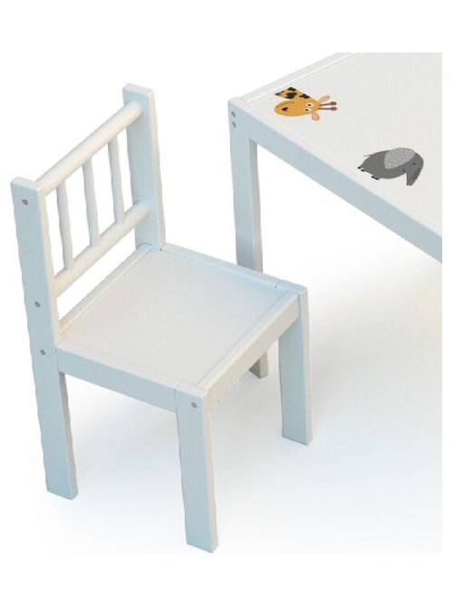 WEBABY - Sedia per bambini legno - Bianco - 32 x 32 x 61,5 cm - Kiabi