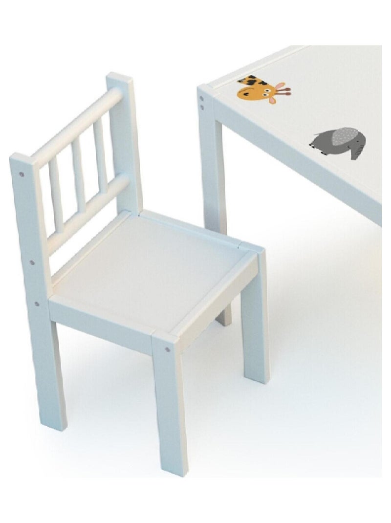 WEBABY - Sedia per bambini legno - Bianco - 32 x 32 x 61,5 cm Bianco - Kiabi