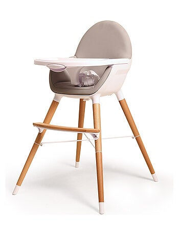 WEBABY - Seggiolone pappa evolutivo - Blanco/Gris - 59 x 57 x 96 cm