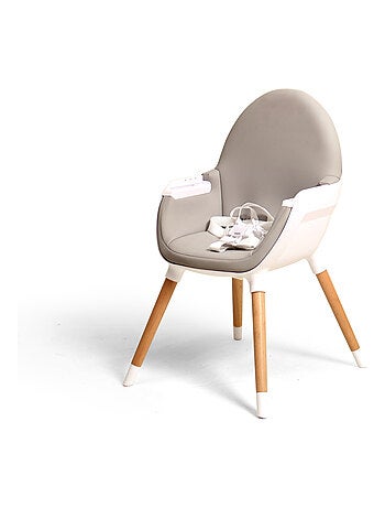 WEBABY - Seggiolone pappa evolutivo - Blanco/Gris - 59 x 57 x 96 cm