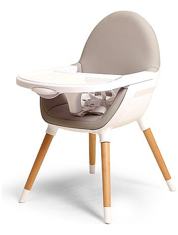 WEBABY - Seggiolone pappa evolutivo - Blanco/Gris - 59 x 57 x 96 cm