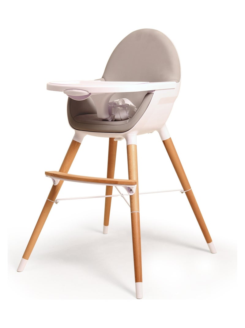 WEBABY - Seggiolone pappa evolutivo - Blanco/Gris - 59 x 57 x 96 cm Bianco Grigio - Kiabi