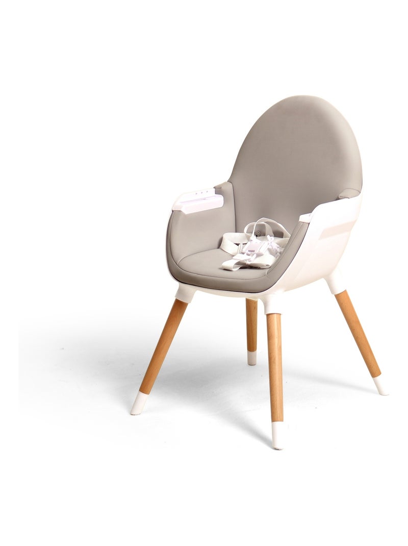 WEBABY - Seggiolone pappa evolutivo - Blanco/Gris - 59 x 57 x 96 cm Bianco Grigio - Kiabi