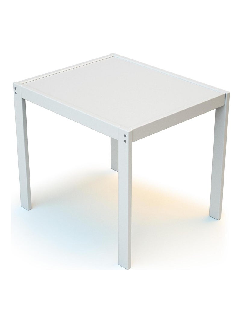 WEBABY - Set di 1 tavolo + 2 sedie per bambini legno - Bianco - 64 x 53 x 55 cm Bianco - Kiabi