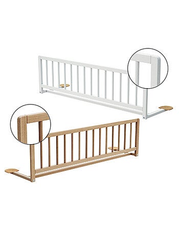 WEBABY - Sponda lettino bambini SIDO legno - Faggio natural - 117 x 31 x 34,5 cm