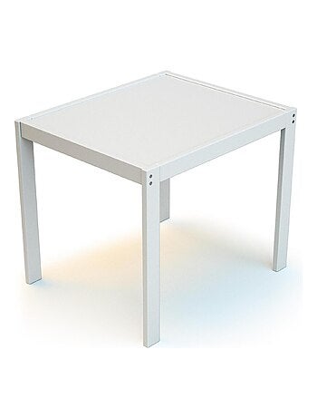 WEBABY - Tavolo per bambini legno - Bianco - 64 x 53 x 55 cm