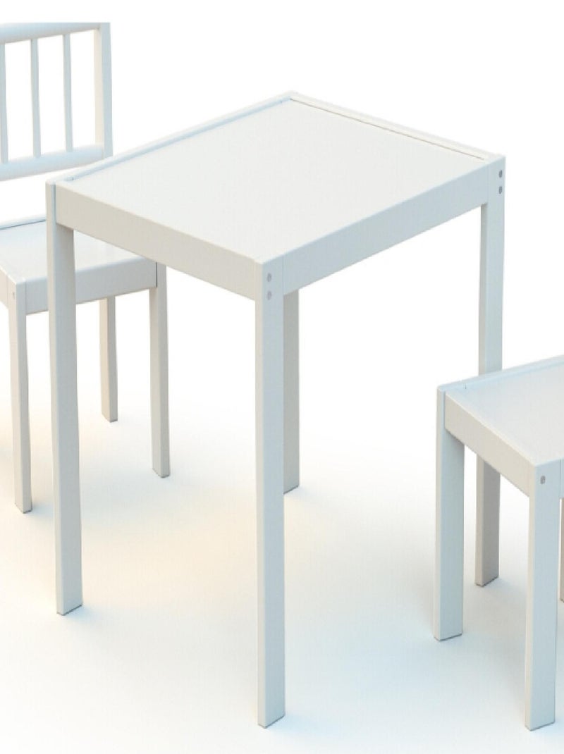 WEBABY - Tavolo per bambini legno - Bianco - 64 x 53 x 55 cm Bianco - Kiabi