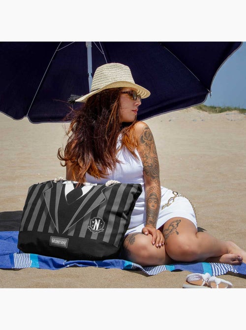 Wednesday mercoledì uniform borsa da spiaggia soleil, nero - Kiabi