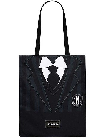 Wednesday mercoledì uniform borsa della spesa shopping bag, nero