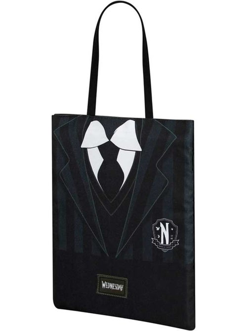 Wednesday Mercoledì Uniform Borsa della Spesa Shopping Bag, Nero - Kiabi