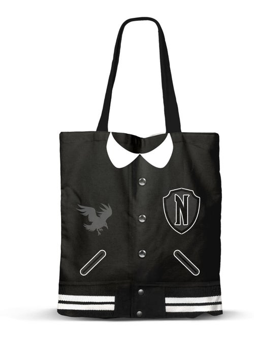 Wednesday Mercoledì Varsity Borsa della Spesa Shopping Bag, Nero - Kiabi Wednesday Mercoledì Varsity Borsa della Spesa Shopping Bag, Nero - Kiabi