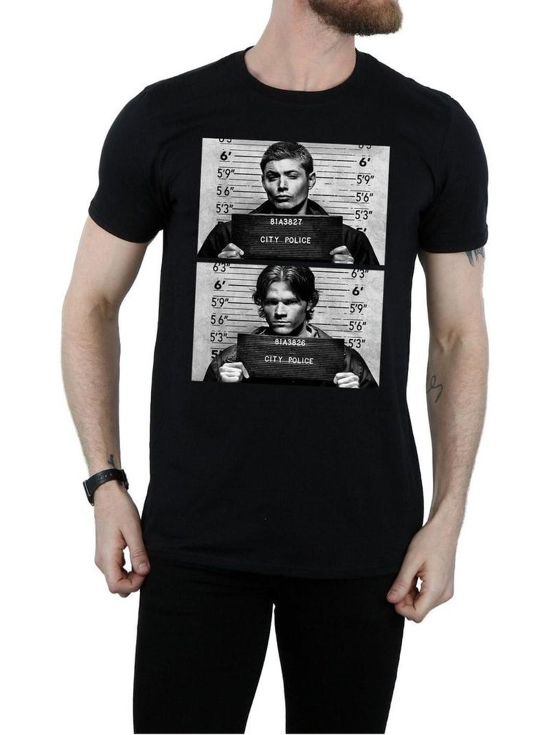 Winchester maglietta foto segnaletica uomo - supernatural Nero - Kiabi