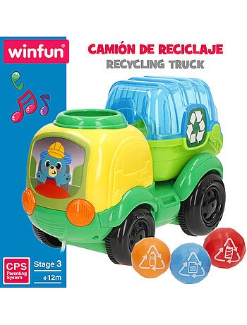 Winfun camion per il riciclaggio da trainare con luci, frasi e suoni