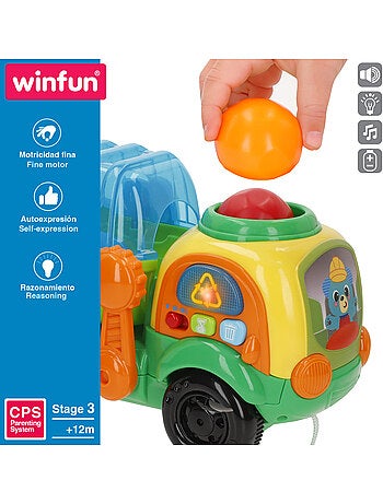 Winfun camion per il riciclaggio da trainare con luci, frasi e suoni