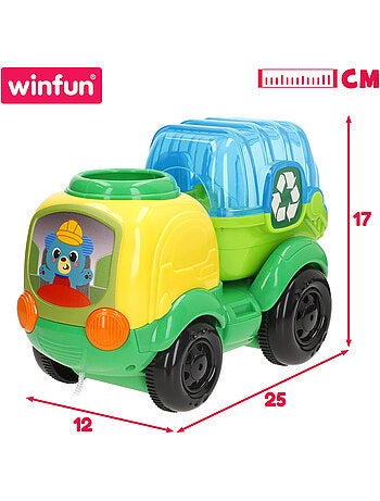 Winfun camion per il riciclaggio da trainare con luci, frasi e suoni