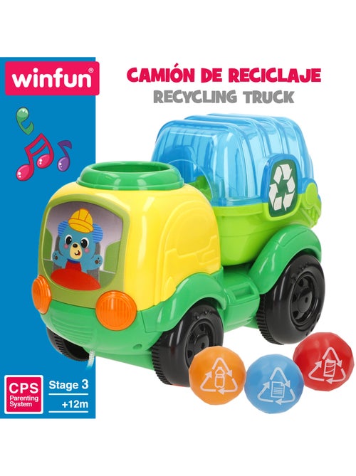 Winfun camion per il riciclaggio da trainare con luci, frasi e suoni - Kiabi Winfun camion per il riciclaggio da trainare con luci, frasi e suoni - Kiabi