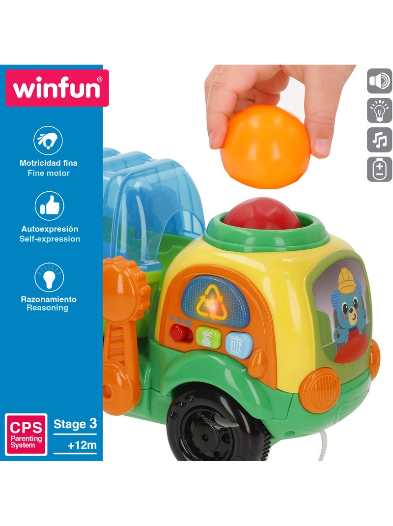 Winfun camion per il riciclaggio da trainare con luci, frasi e suoni N/D - Kiabi
