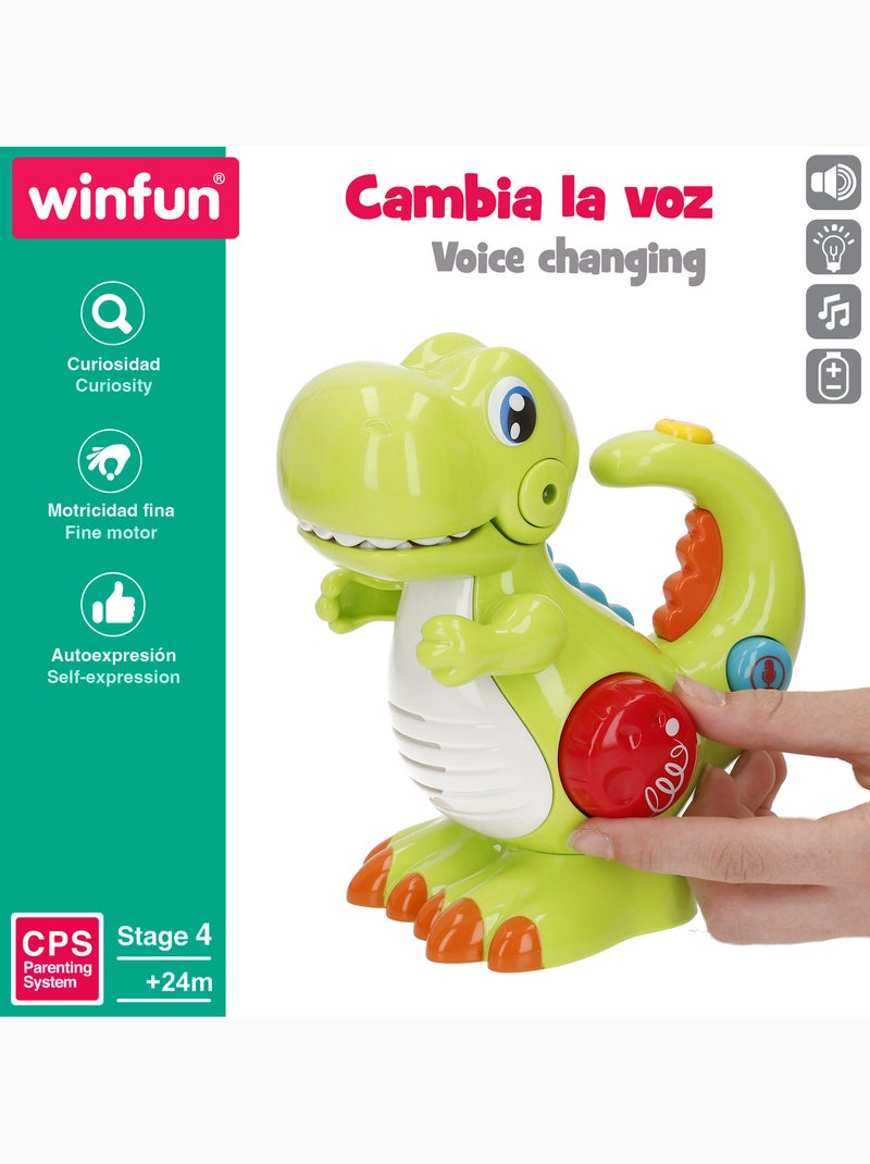 Winfun dinosauro giocattolo elettrico con registratore, luce e suono N/D - Kiabi