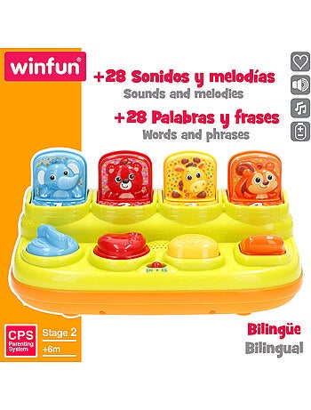 Winfun giocattolo interattivo bilingue con animali che rimbalzano e suono