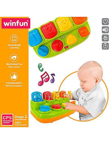 Winfun giocattolo interattivo bilingue con animali che rimbalzano e suono