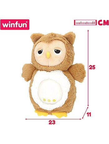 Winfun gufo di peluche con luci e suoni rilassanti