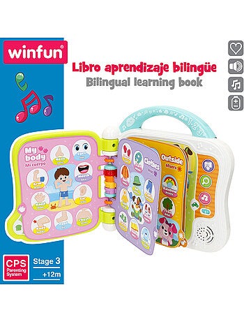 Winfun libro di apprendimento delle prime parole in inglese e spagnolo