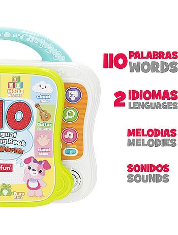 Winfun libro di apprendimento delle prime parole in inglese e spagnolo