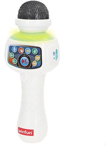 Winfun microfono karaoke giocattolo wireless con luce, melodie ed effetti