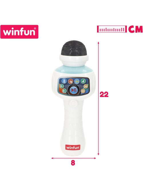 Winfun microfono karaoke giocattolo wireless con luce, melodie ed effetti - Kiabi