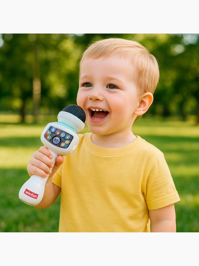Winfun microfono karaoke giocattolo wireless con luce, melodie ed effetti N/D - Kiabi