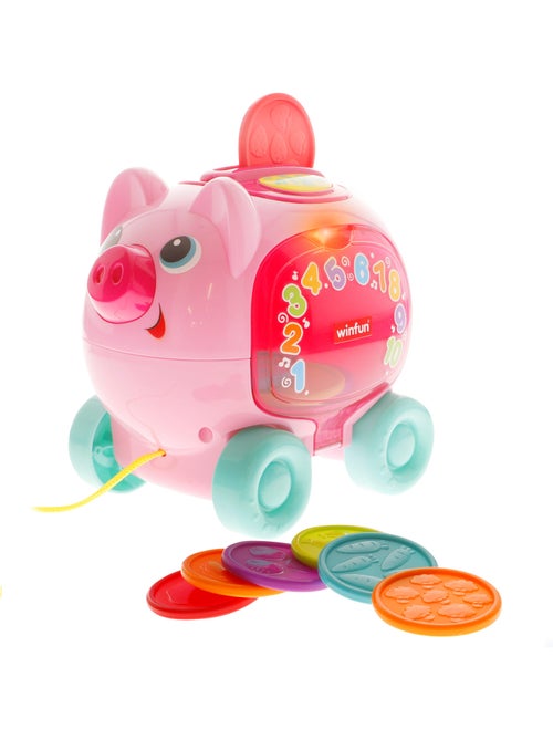 Winfun salvadanaio da tirare con luci, suoni e frasi in spagnolo e inglese - Kiabi Winfun salvadanaio da tirare con luci, suoni e frasi in spagnolo e inglese - Kiabi