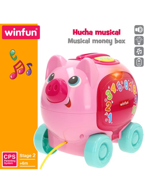 Winfun salvadanaio da tirare con luci, suoni e frasi in spagnolo e inglese - Kiabi Winfun salvadanaio da tirare con luci, suoni e frasi in spagnolo e inglese - Kiabi