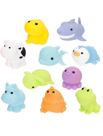Winfun set da bagno 10 animali della fattoria e dell'oceano