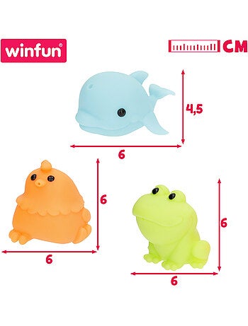 Winfun set da bagno 10 animali della fattoria e dell'oceano
