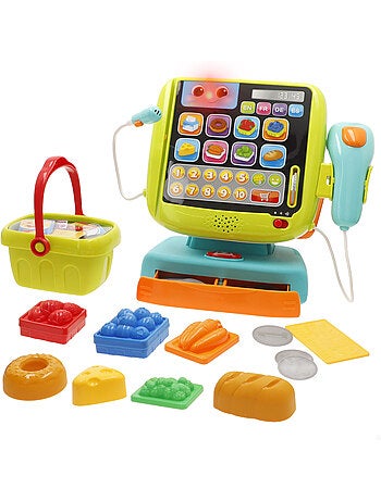 Winfun set registratore di cassa 4 lingue con luci e suoni