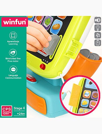 Winfun set registratore di cassa 4 lingue con luci e suoni