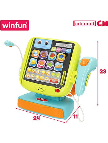 Winfun set registratore di cassa 4 lingue con luci e suoni