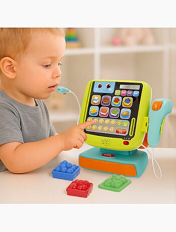 Winfun set registratore di cassa 4 lingue con luci e suoni