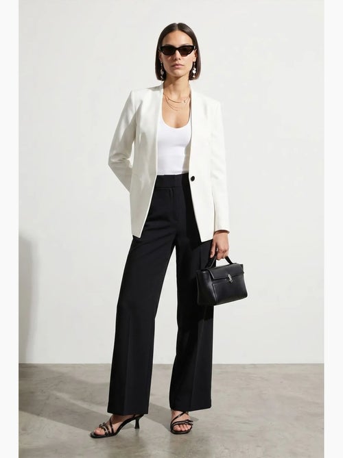 Women’s blazer jacket in crêpe slim fit dilvin - Kiabi