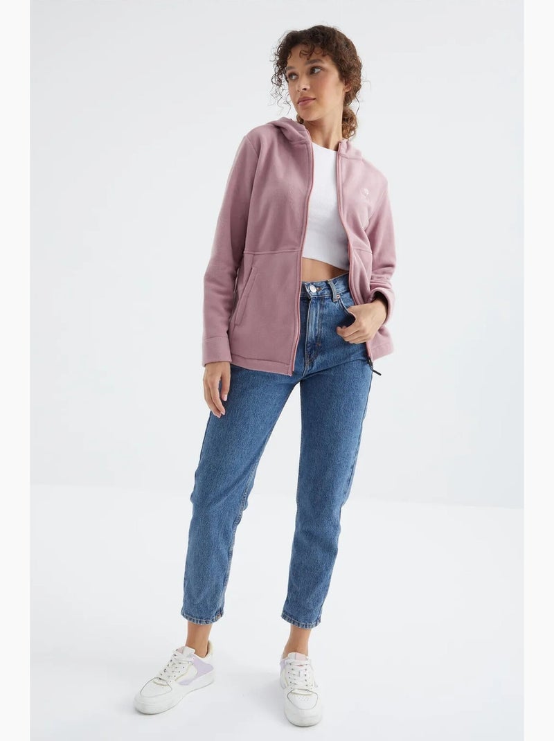 Women's felpa con cappuccio e zip tommy Malva - Kiabi
