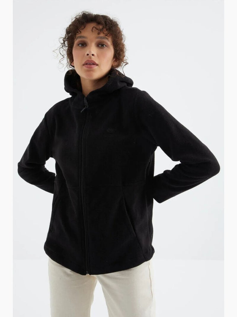 Women's felpa con cappuccio in peluche con zip frontale tommy Beige argilla - Kiabi