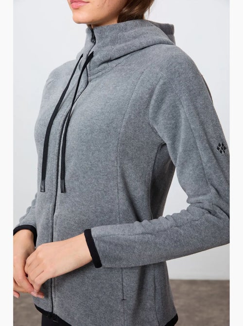 Women's felpa con cappuccio in peluche con zip tommy - Kiabi Women's felpa con cappuccio in peluche con zip tommy - Kiabi