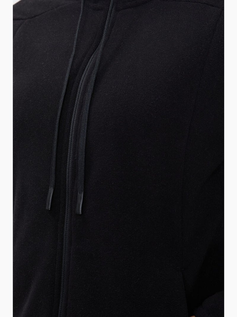 Women's felpa con cappuccio in peluche con zip tommy Nero - Kiabi