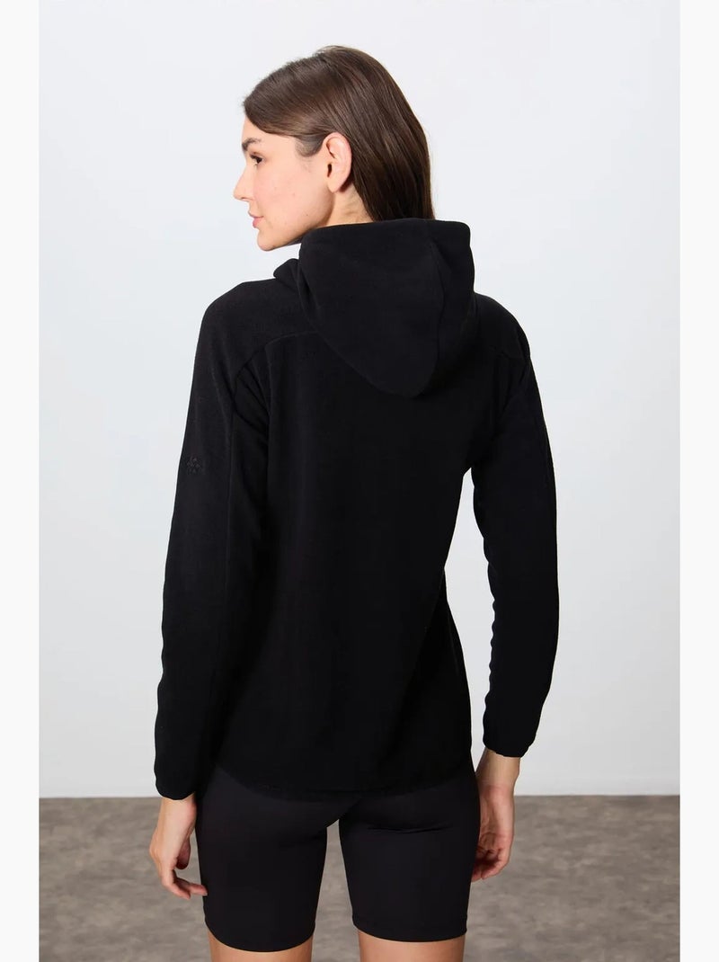 Women's felpa con cappuccio in peluche con zip tommy Nero - Kiabi