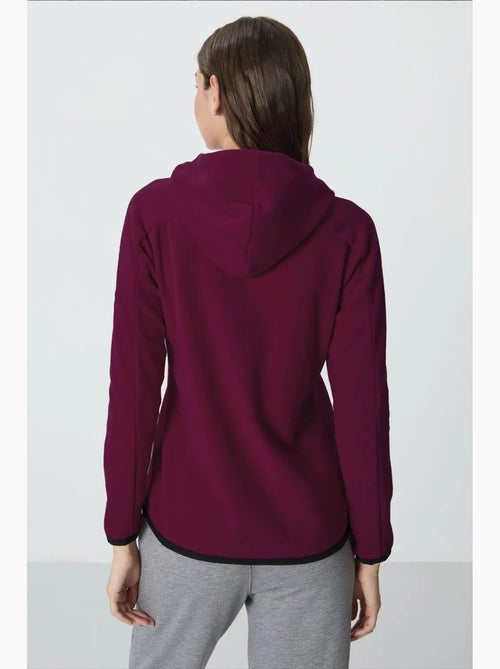 Women's felpa con cappuccio in peluche con zip tommy - Kiabi Women's felpa con cappuccio in peluche con zip tommy - Kiabi
