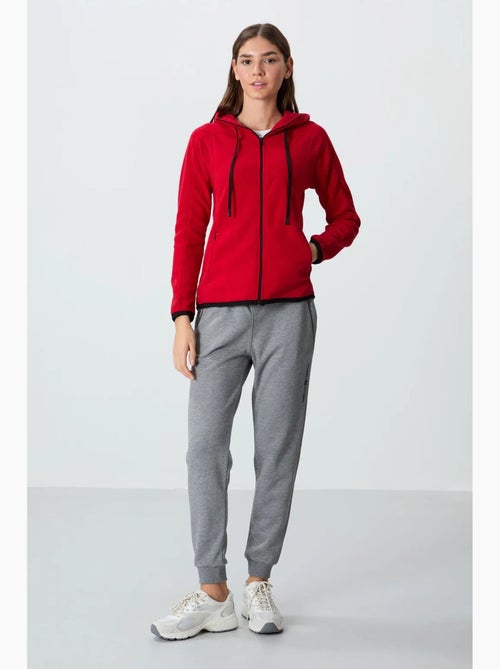 Women's felpa con cappuccio in peluche con zip tommy - Kiabi Women's felpa con cappuccio in peluche con zip tommy - Kiabi