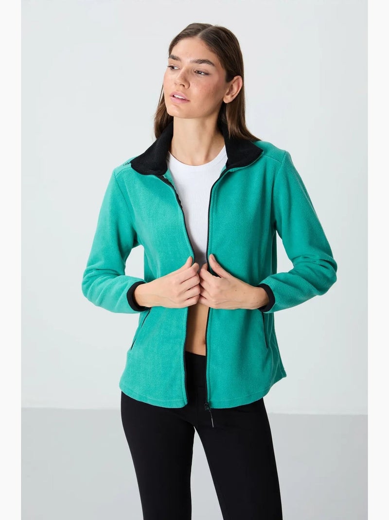 Women's felpa morbida con zip frontale tommy Turchese - Kiabi
